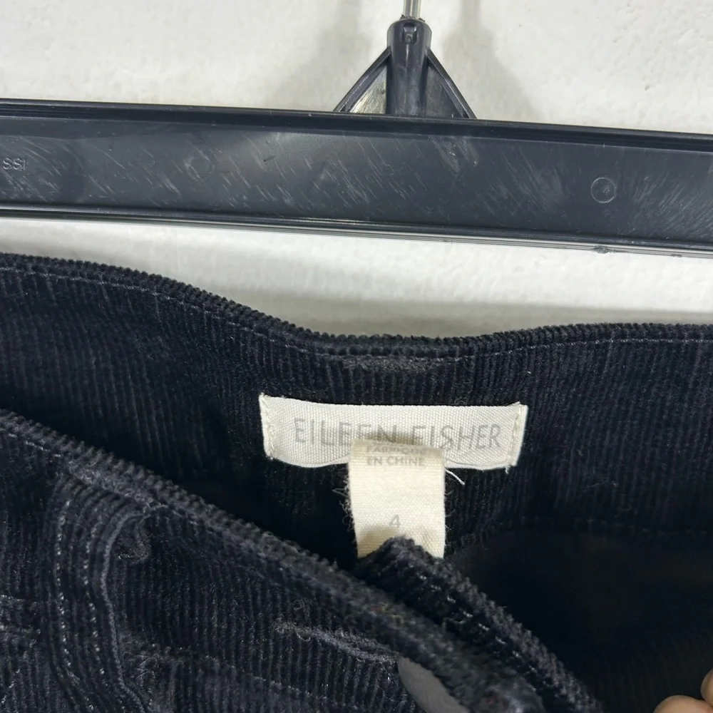 Eileen Fisher Black Corduroy‎ Denim Jeans Pants